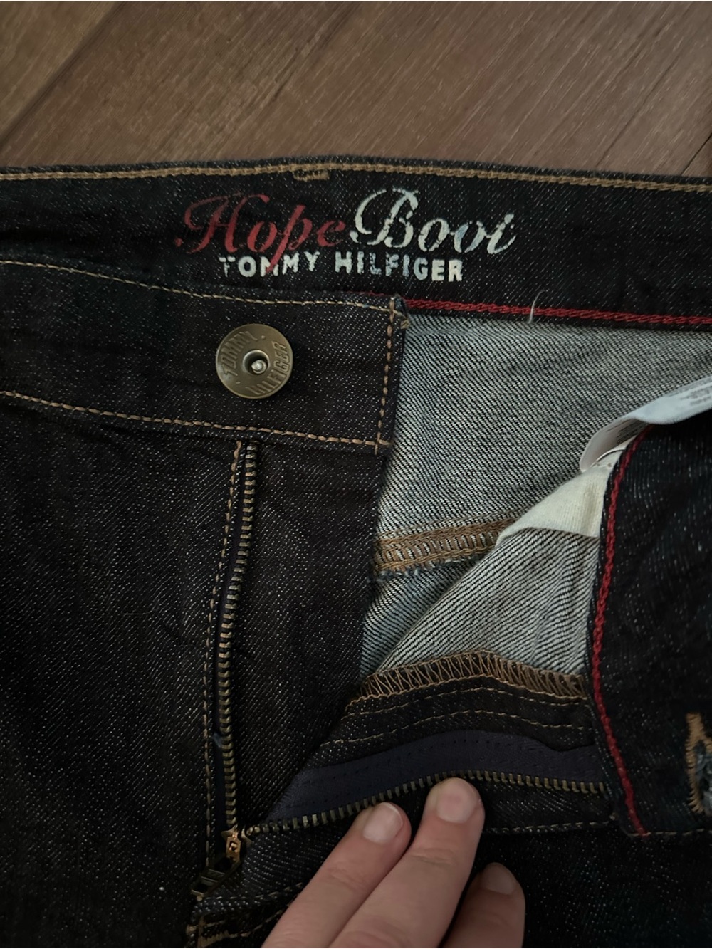 Tommy Hilfiger Hope Boot Dark Wash Bootcut Jeans - Womens 14 - Picture 2 of 5